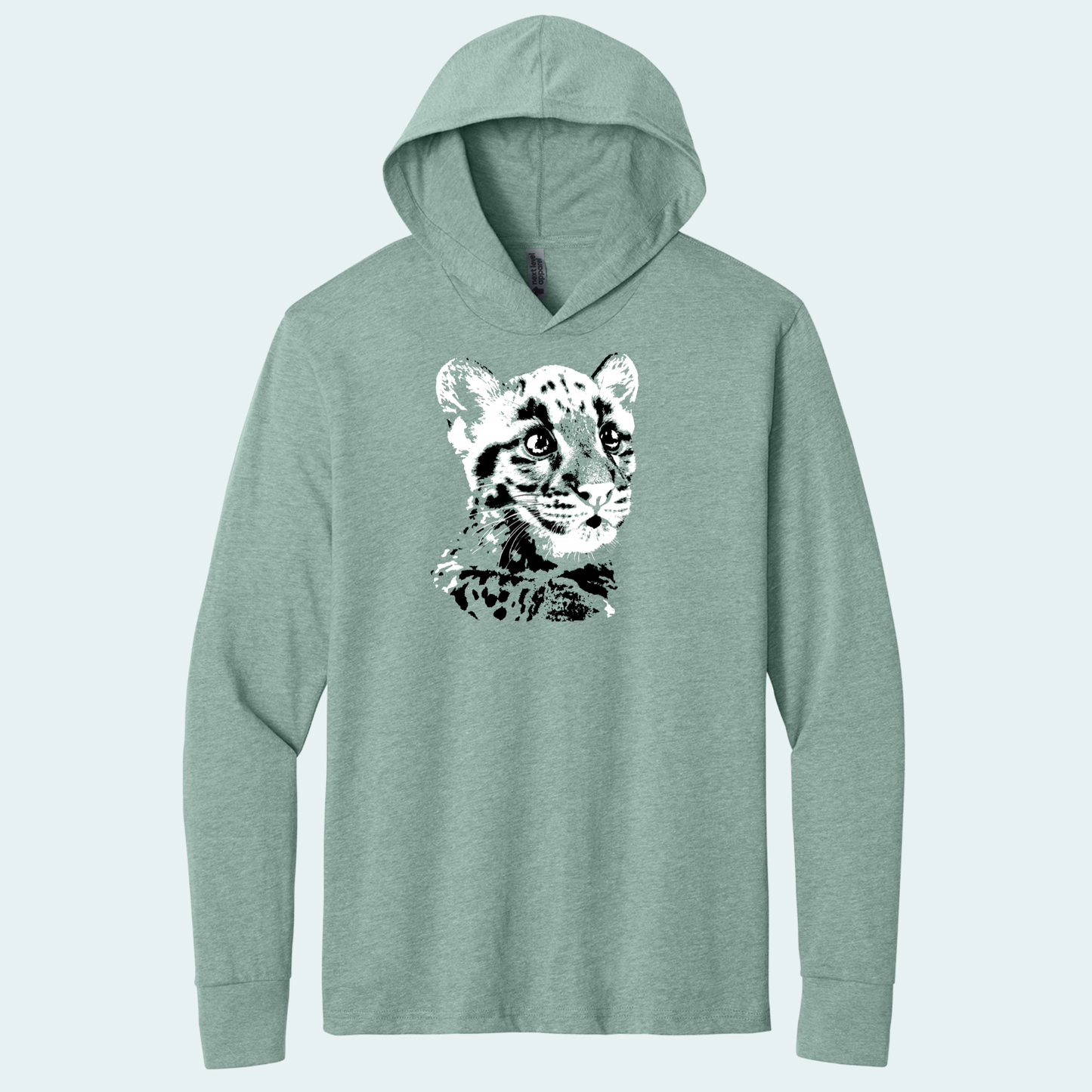 Clouded Leopard Cub (Limited Edition for January) Hooded Long Sleeve Tee