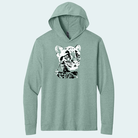 Clouded Leopard Cub (Limited Edition for January) Hooded Long Sleeve Tee