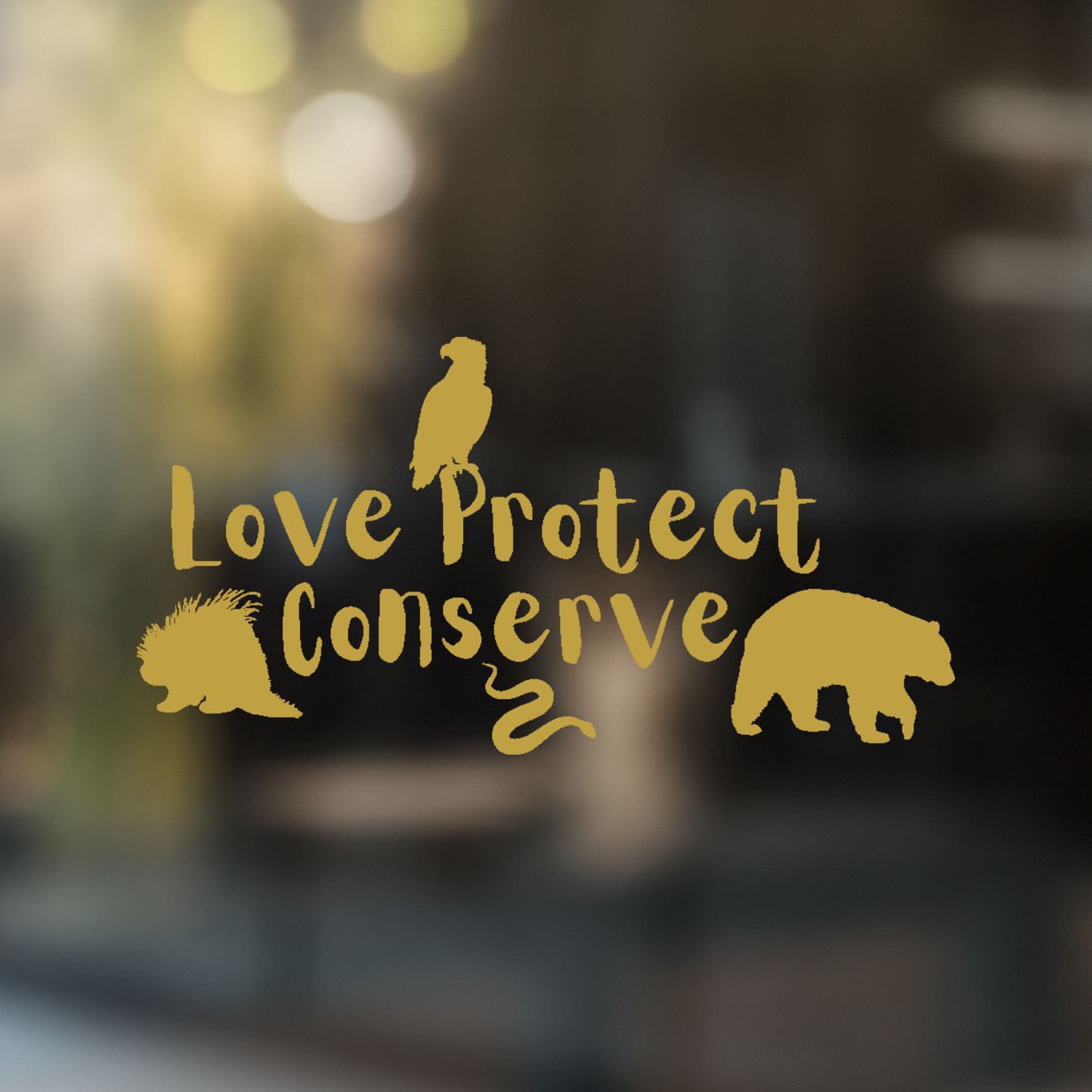 Morsa - Love Protect Conserve - Calcomanía de vinilo