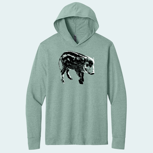 Red River Hog Piglet (Limited Edition for January) Hooded Long Sleeve Tee