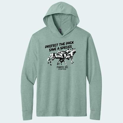 Painted Dog Research Fundraiser (Limited Edition for January) Hooded Long Sleeve Tee