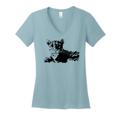 Clouded Leopard - Women's V-Neck Tee (LIMITED EDITION)