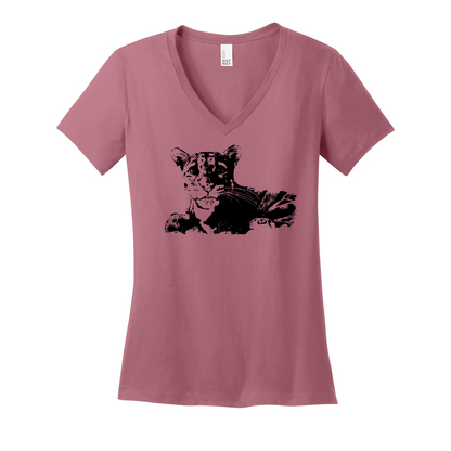 Clouded Leopard - Women's V-Neck Tee (LIMITED EDITION)