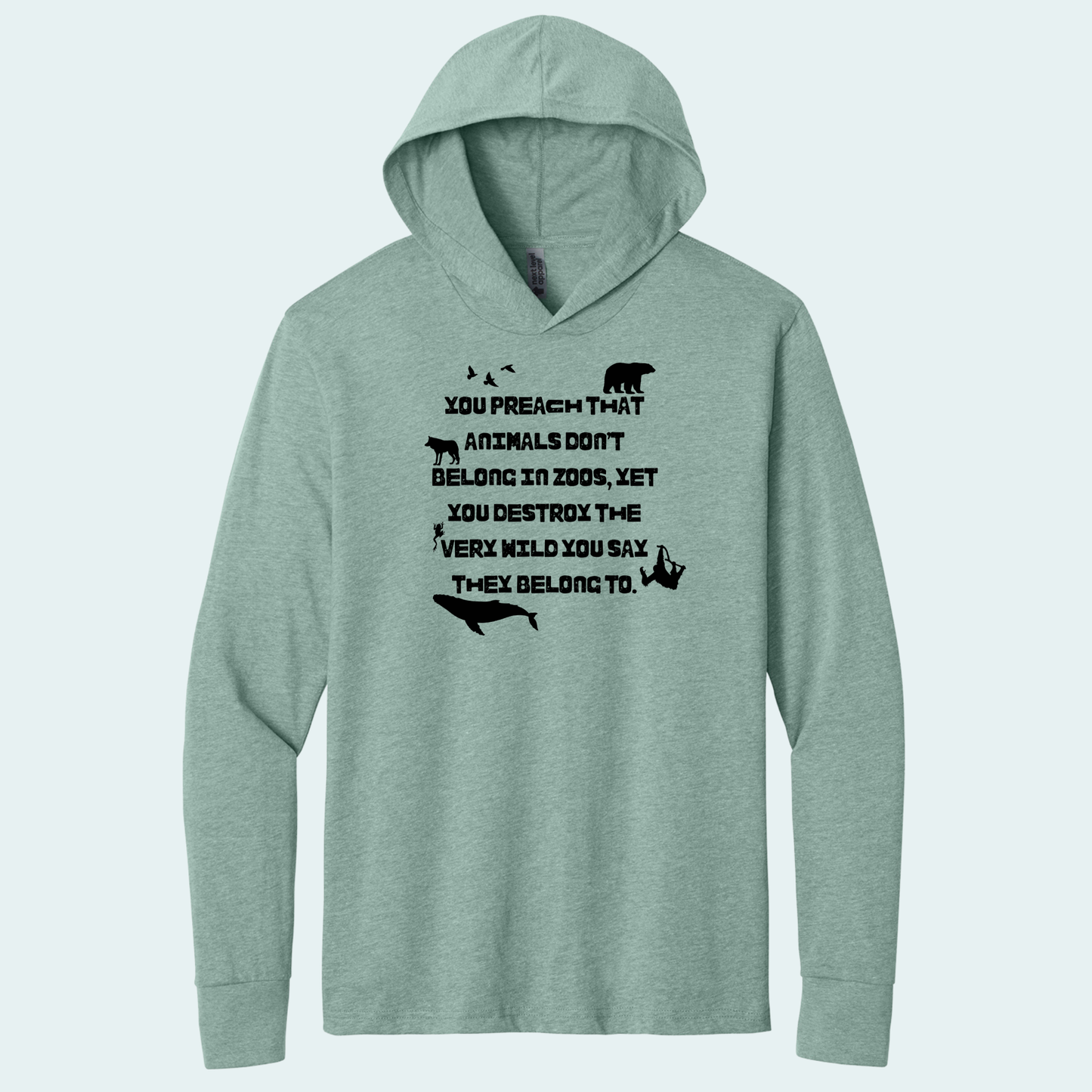 Preach Quote (Limited Edition for February) Hooded Long Sleeve Tee