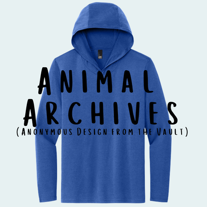 Animal Archives (Anonymous Design from the Vault) Hooded Long Sleeve Tee