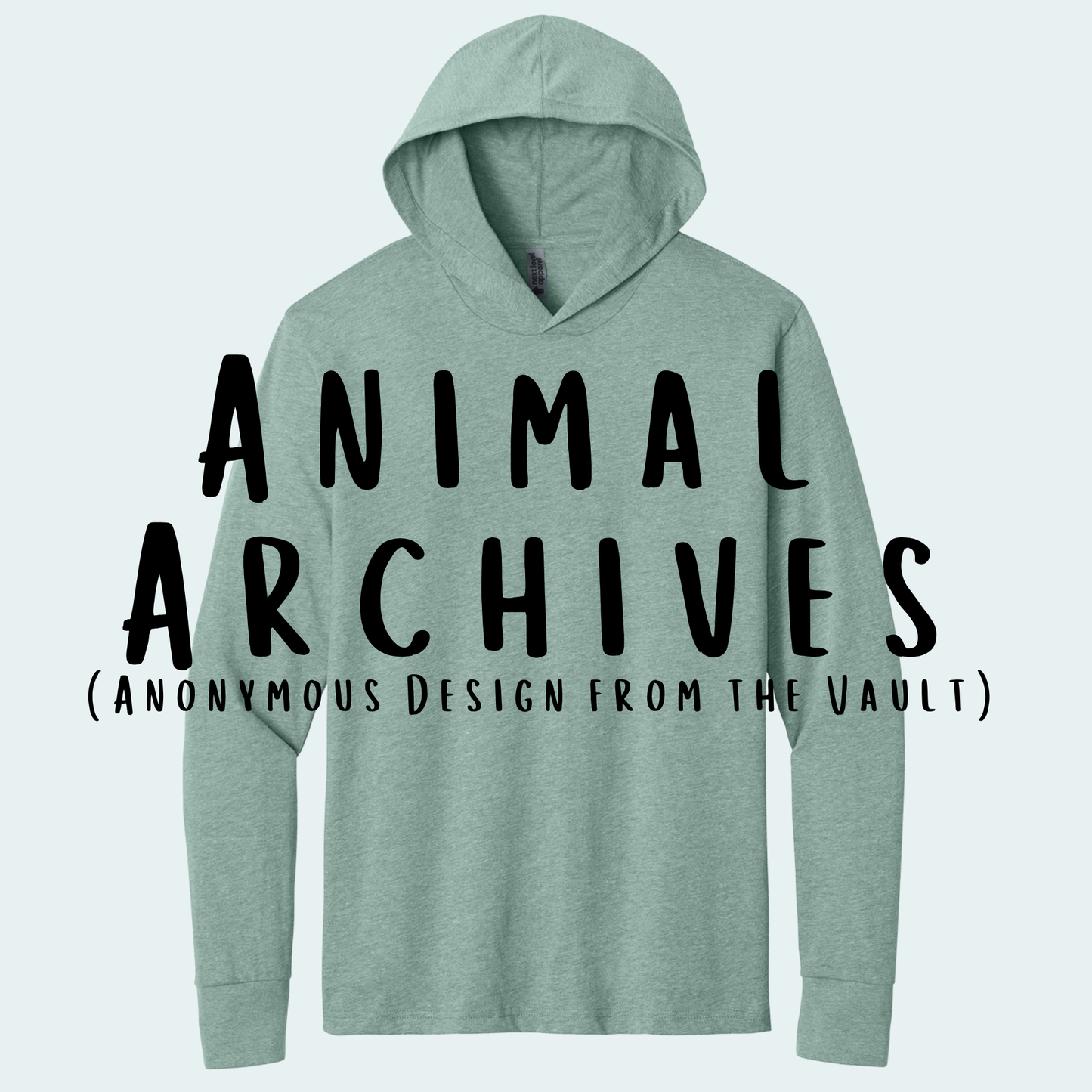 Animal Archives (Anonymous Design from the Vault) Hooded Long Sleeve Tee
