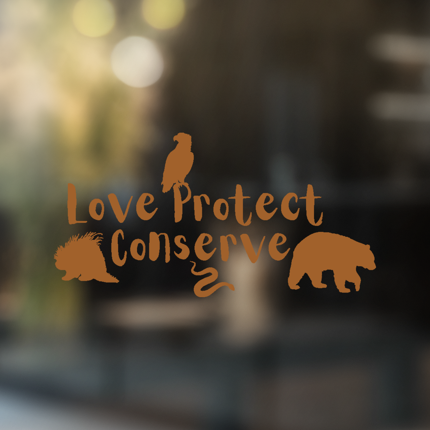 Morsa - Love Protect Conserve - Calcomanía de vinilo