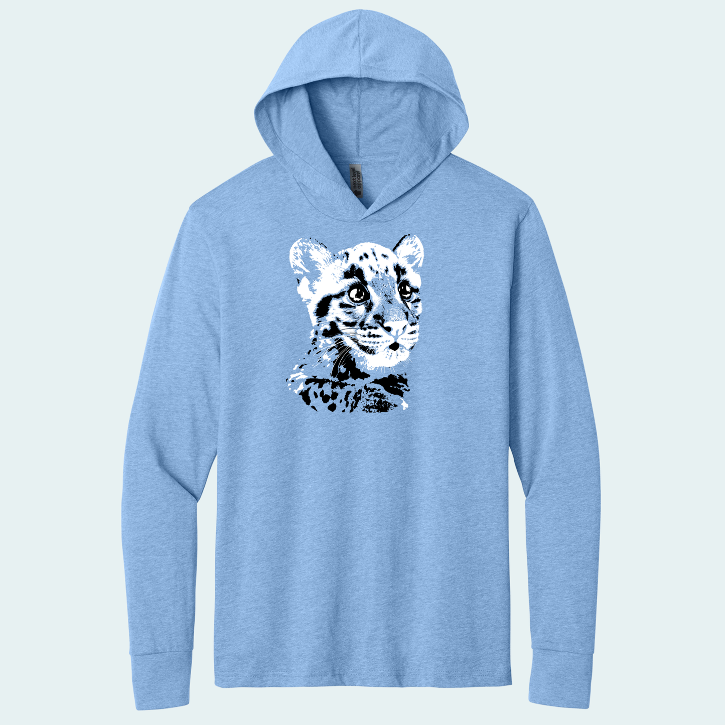 Clouded Leopard Cub (Limited Edition for January) Hooded Long Sleeve Tee