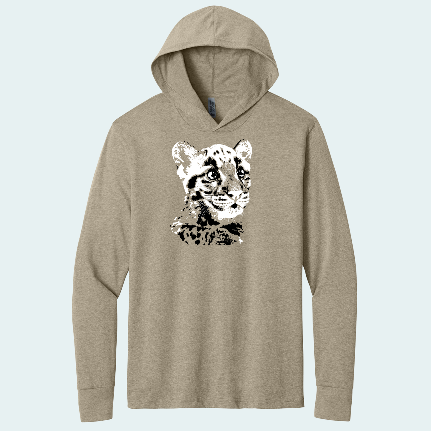 Clouded Leopard Cub (Limited Edition for January) Hooded Long Sleeve Tee