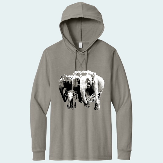 Asian Elephants Fundraiser (Limited Edition for June) Organic Cotton Hoodie Tee