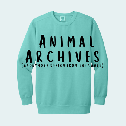 Animal Archives (Anonymous Design from the Vault) Comfort Color Crewneck