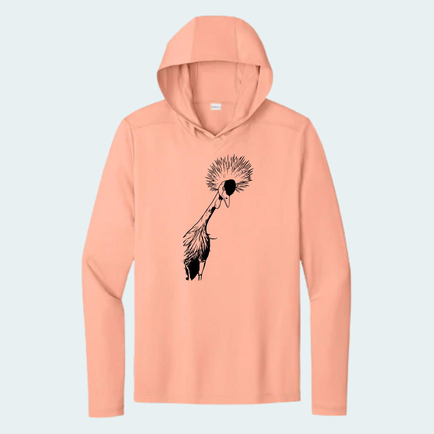Grey Crowned Crane (Limited Edition for July) Athletic Hooded Tee
