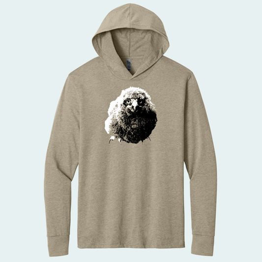 Snowy Owl Chick (Limited Edition for January) Hooded Long Sleeve Tee