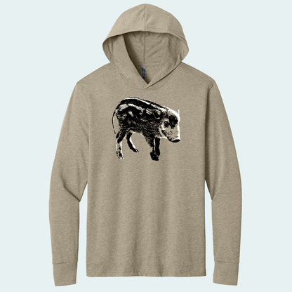 Red River Hog Piglet (Limited Edition for January) Hooded Long Sleeve Tee