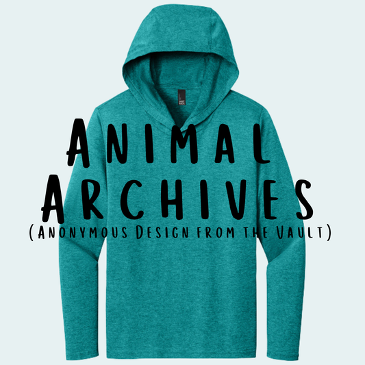 Animal Archives (Anonymous Design from the Vault) Hooded Long Sleeve Tee