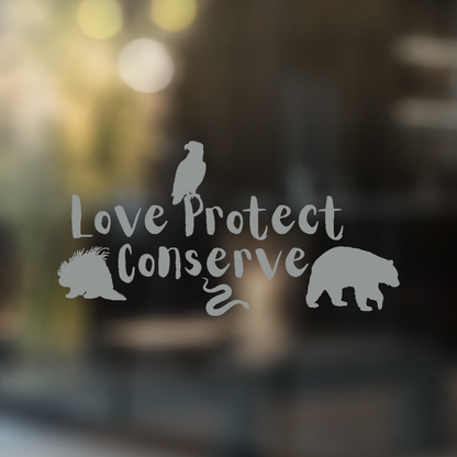 Morsa - Love Protect Conserve - Calcomanía de vinilo