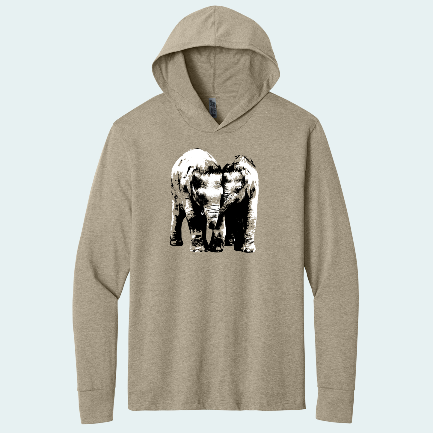 Baby Elephants (Limited Edition for January) Hooded Long Sleeve Tee