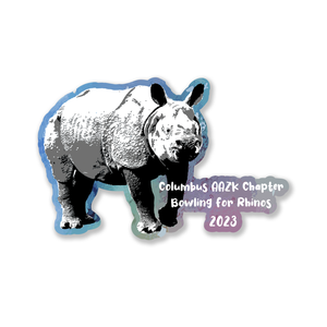 Bowling for Rhinos Columbus AAZK Fundraiser - Sticker (Pre order)