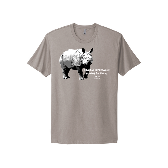 Bowling for Rhinos Columbus AAZK Fundraiser - Unisex Cotton Tee (Pre order)