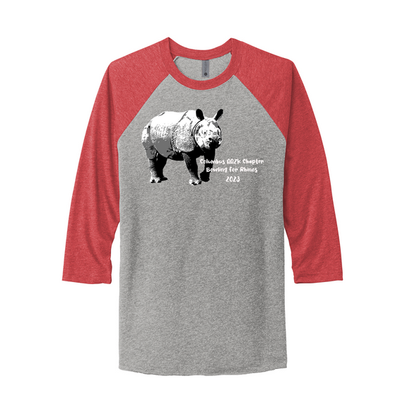 Bowling for Rhinos Columbus AAZK Fundraiser - Unisex Raglan (Pre order)
