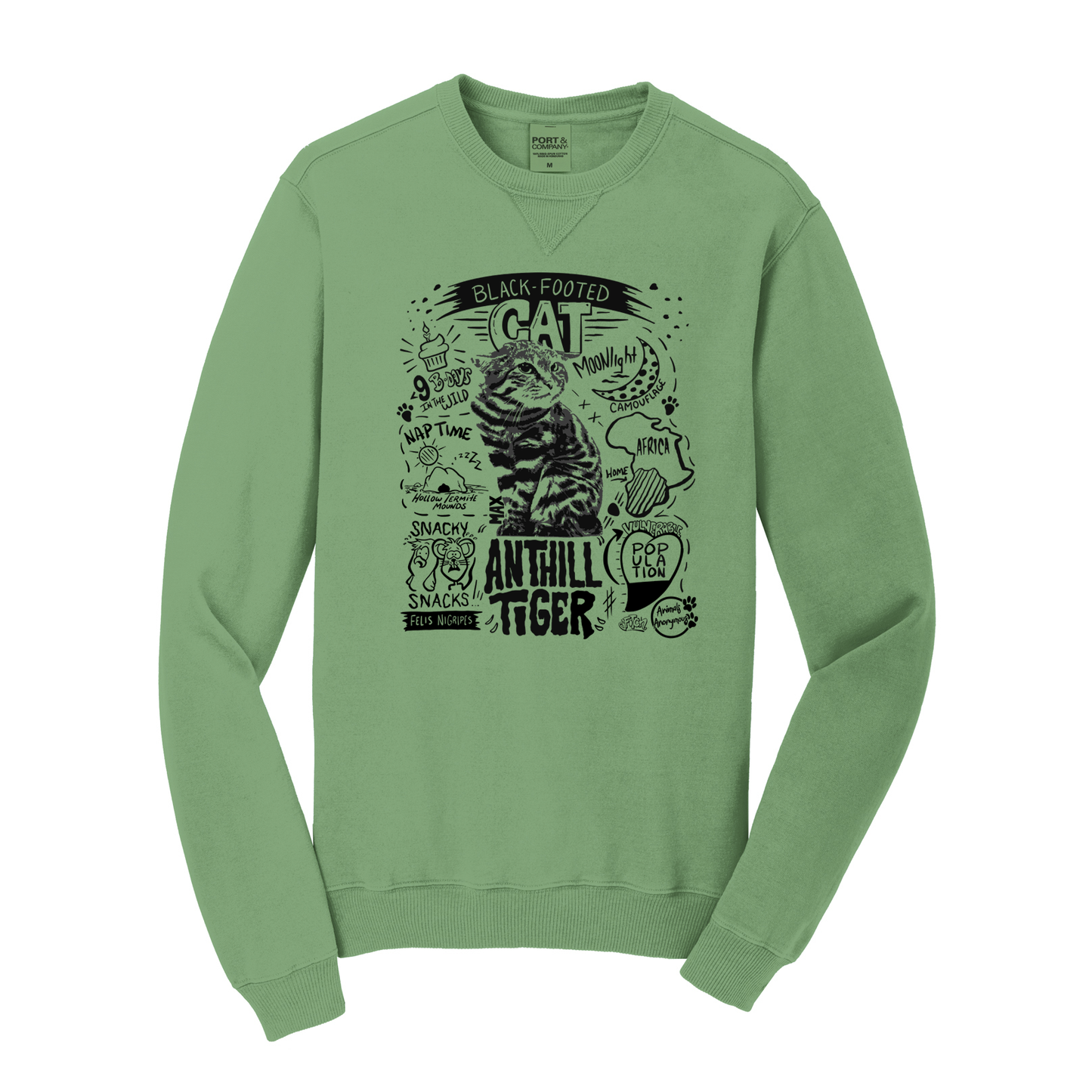 Black Footed Cat Fundraiser - Unisex Crewneck Sweatshirt (Pre order)
