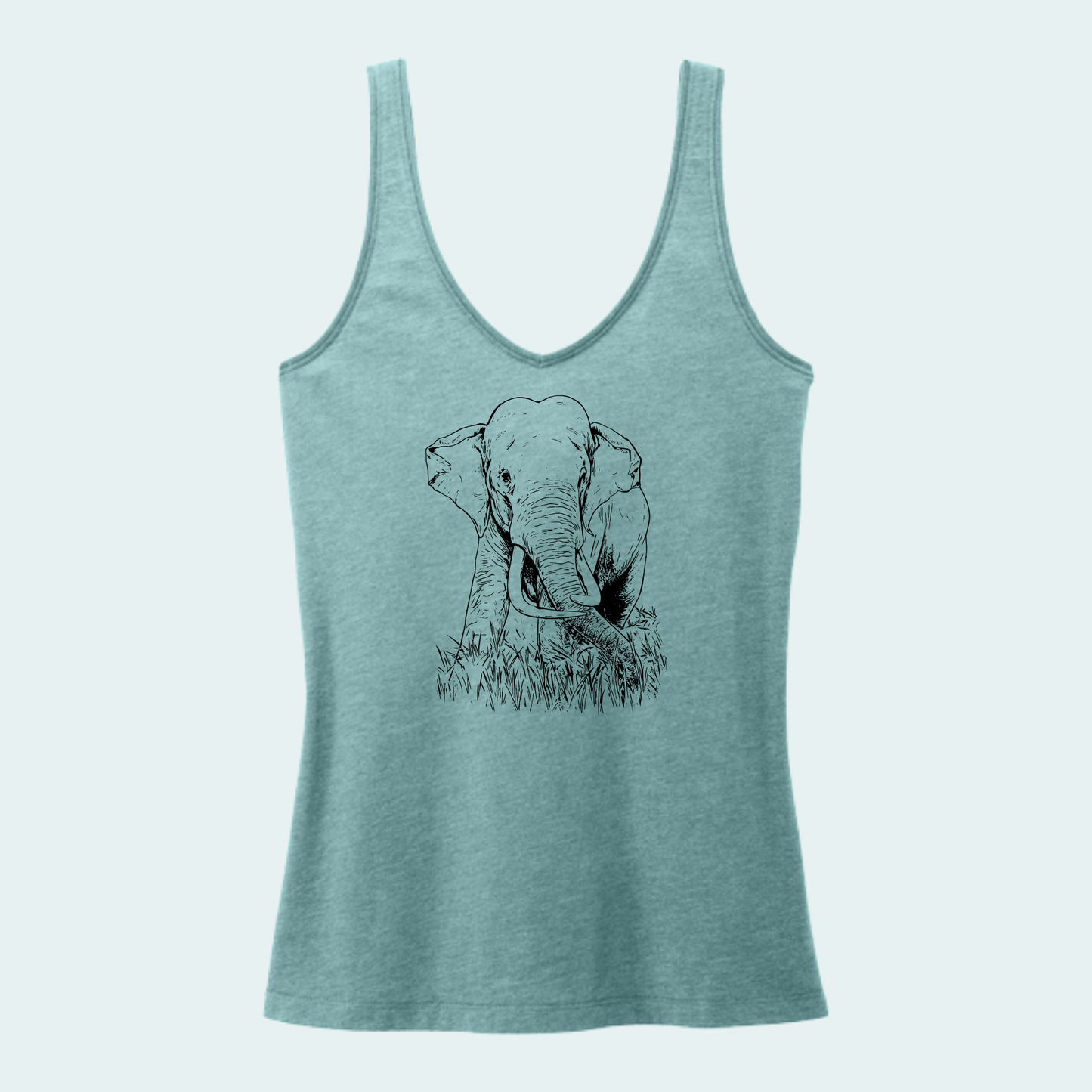 Asian Bull Elephant Fundraiser (Limited Edition for August) Women's V-Neck Tank