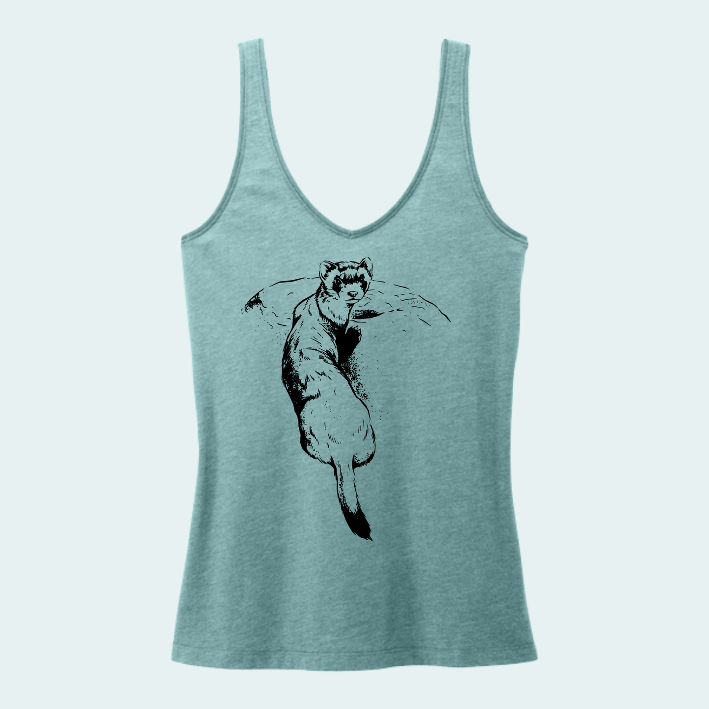 Black Footed Ferret (Limited Edition for September) Women's V-Neck Tank