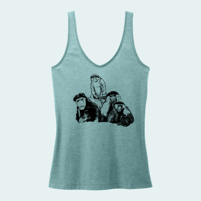 Colobus Mixed Species Fundraiser (Limited Edition for August) Women's V-Neck Tank