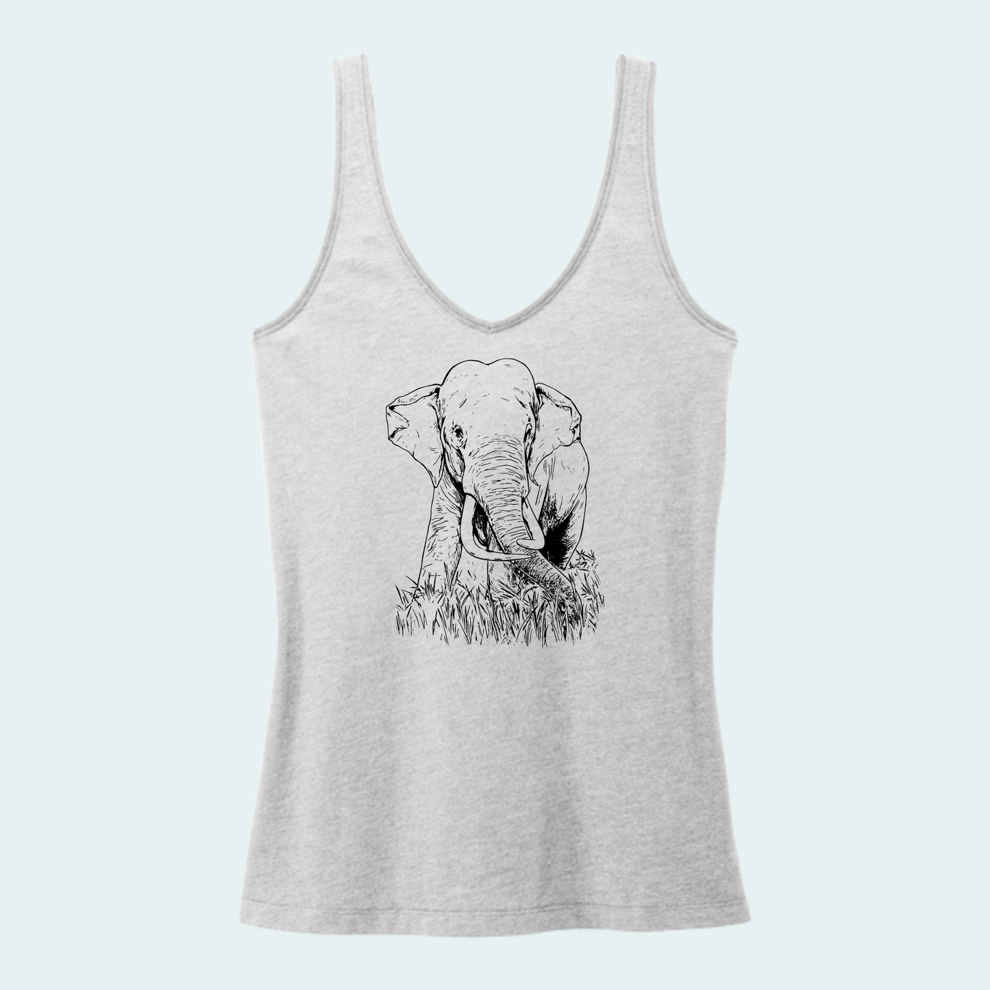 Asian Bull Elephant Fundraiser (Limited Edition for August) Women's V-Neck Tank