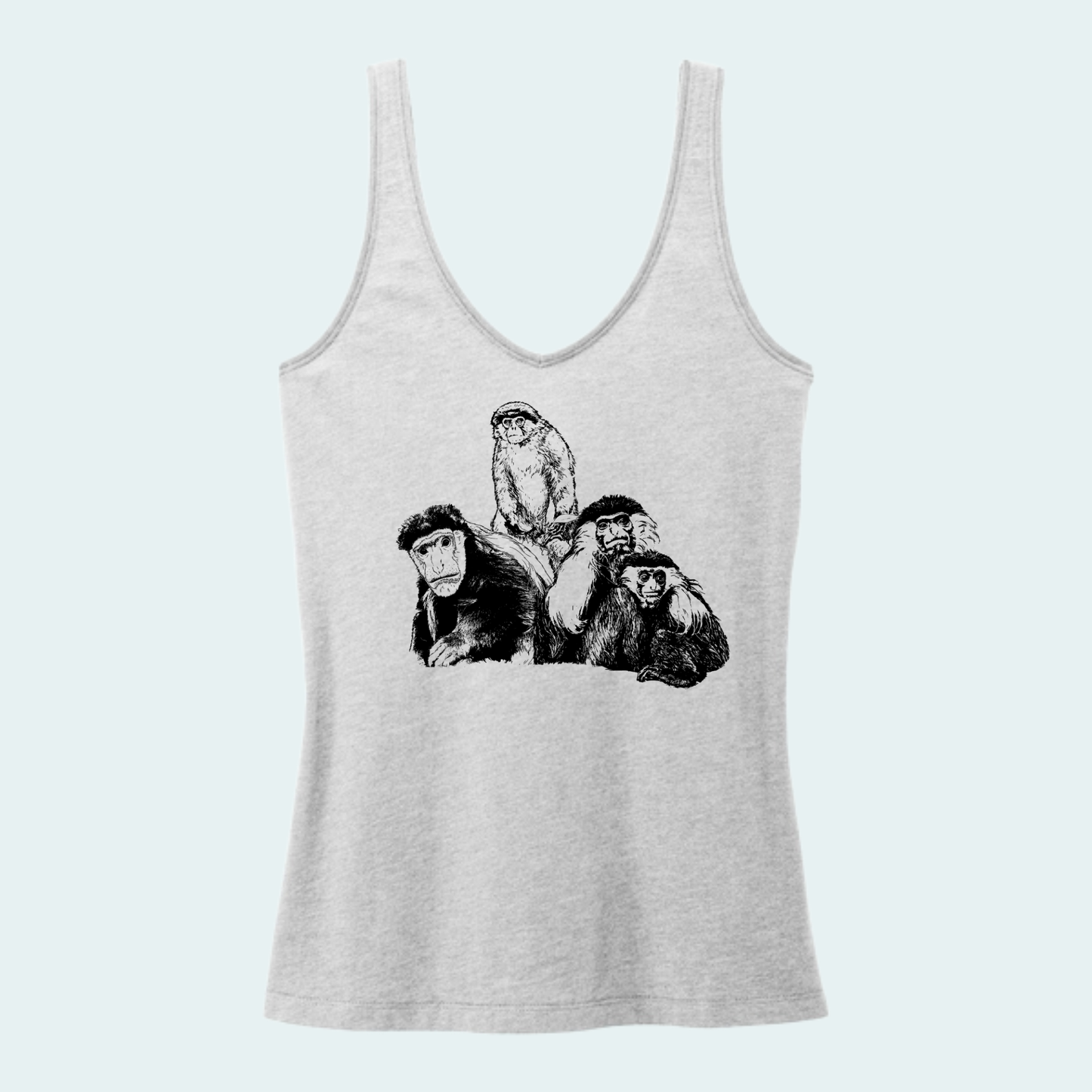 Colobus Mixed Species Fundraiser (Limited Edition for August) Women's V-Neck Tank