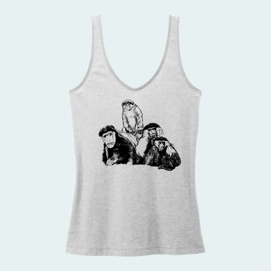 Colobus Mixed Species Fundraiser (Limited Edition for August) Women's V-Neck Tank