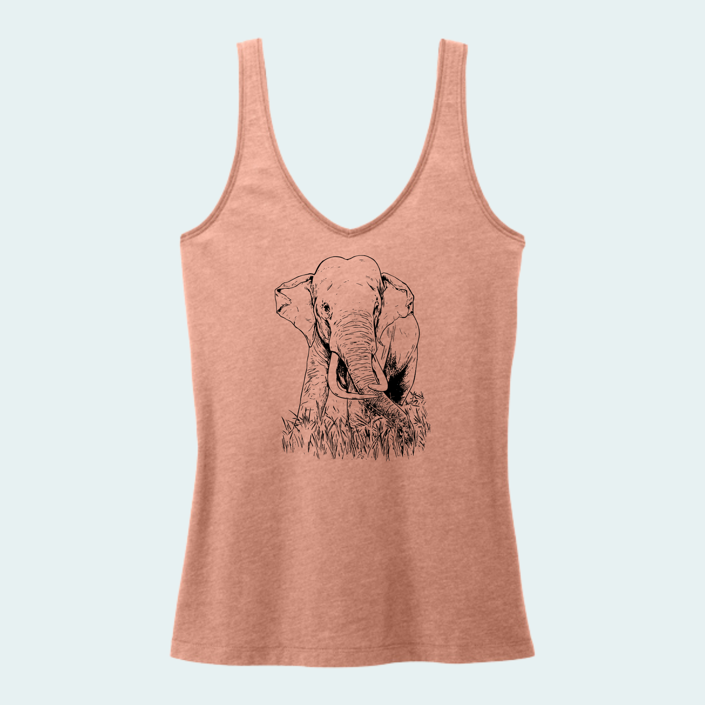 Asian Bull Elephant Fundraiser (Limited Edition for August) Women's V-Neck Tank