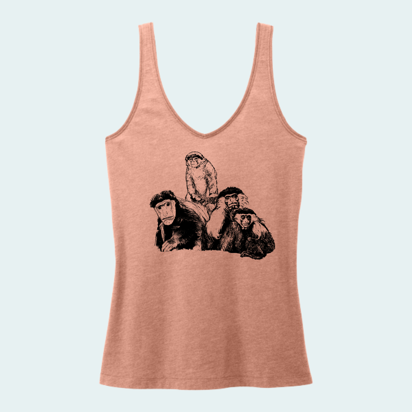 Colobus Mixed Species Fundraiser (Limited Edition for August) Women's V-Neck Tank