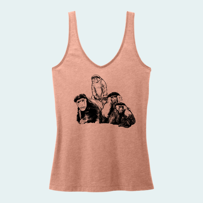 Colobus Mixed Species Fundraiser (Limited Edition for August) Women's V-Neck Tank