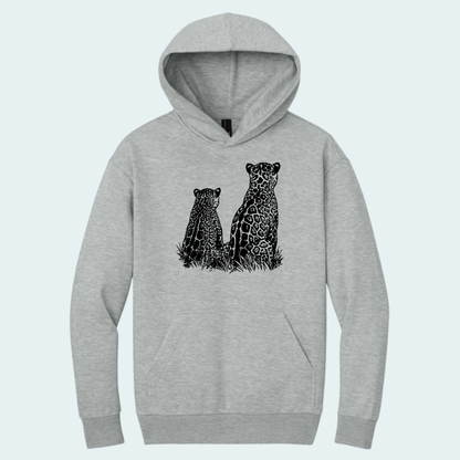 Two Jaguars -Fundraiser for Wild Cat Research and Management(Limited Edition for October) Heavyweight Fleece Hoodie