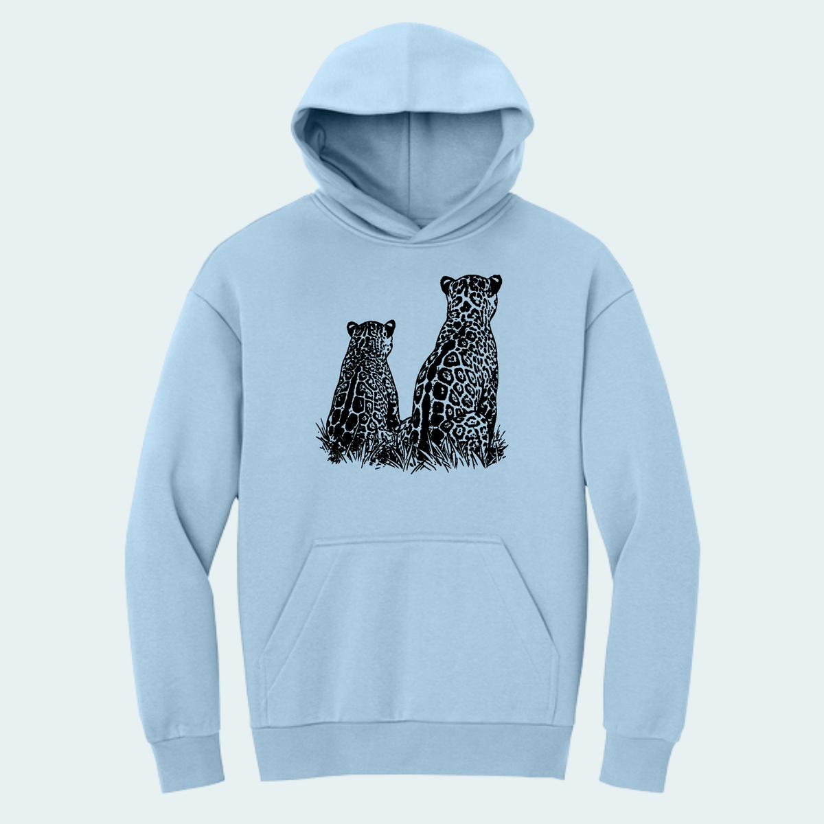 Two Jaguars -Fundraiser for Wild Cat Research and Management(Limited Edition for October) Heavyweight Fleece Hoodie