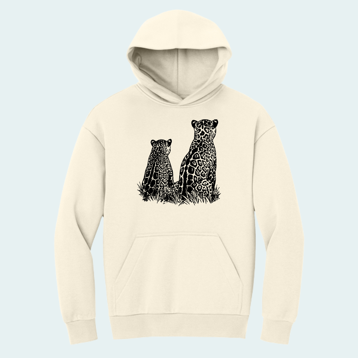 Two Jaguars -Fundraiser for Wild Cat Research and Management(Limited Edition for October) Heavyweight Fleece Hoodie