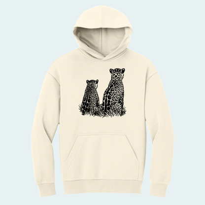 Two Jaguars -Fundraiser for Wild Cat Research and Management(Limited Edition for October) Heavyweight Fleece Hoodie