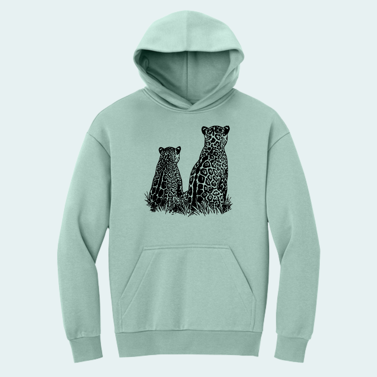 Two Jaguars -Fundraiser for Wild Cat Research and Management(Limited Edition for October) Heavyweight Fleece Hoodie
