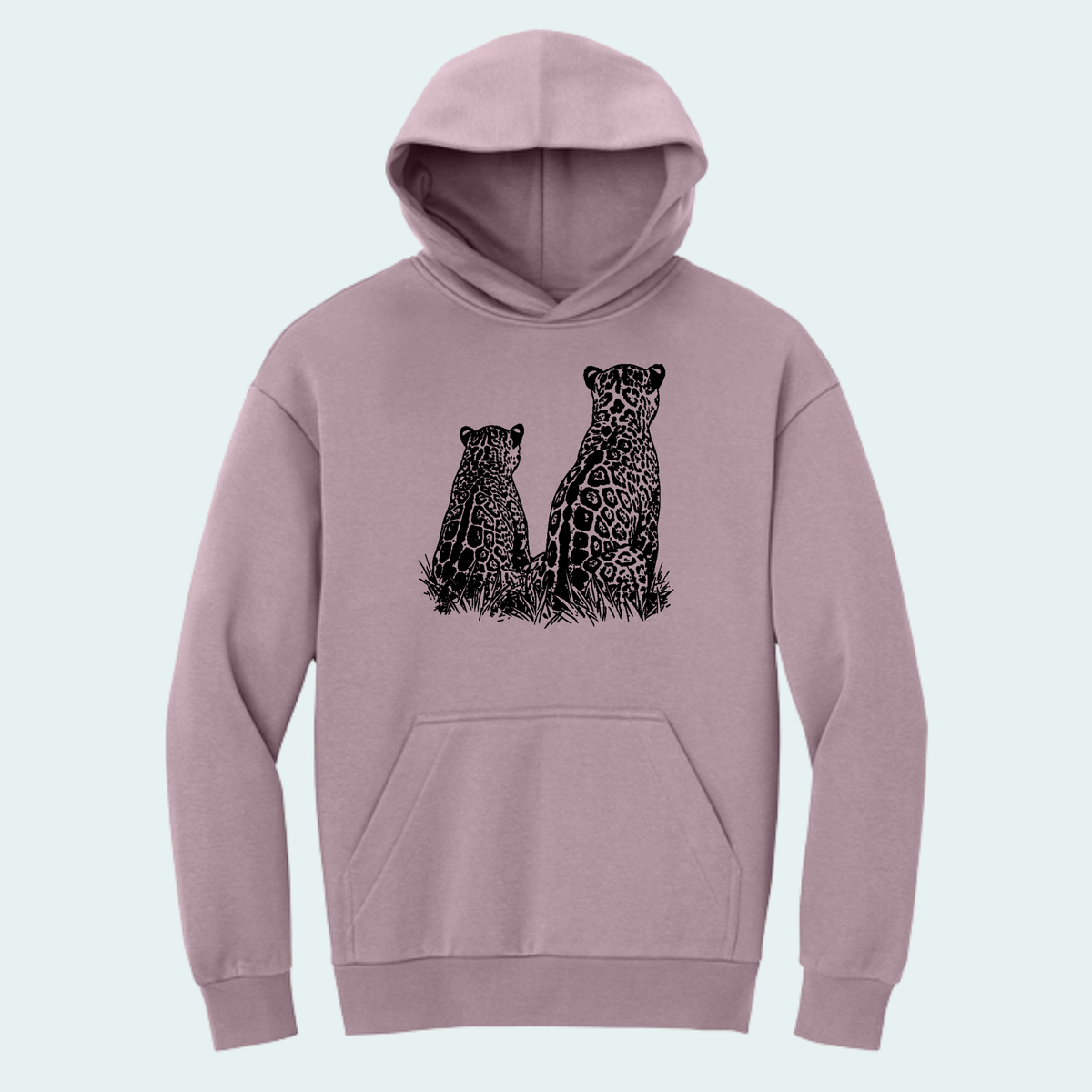 Two Jaguars -Fundraiser for Wild Cat Research and Management(Limited Edition for October) Heavyweight Fleece Hoodie