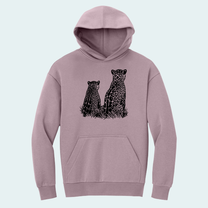 Two Jaguars -Fundraiser for Wild Cat Research and Management(Limited Edition for October) Heavyweight Fleece Hoodie