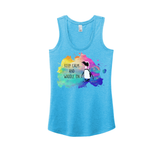 Keep Calm and Waddle on Penguin Watercolor - Women's Tank (Pre order)