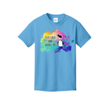 Keep Calm and Waddle on Penguin Watercolor - YOUTH Tee (Pre order)