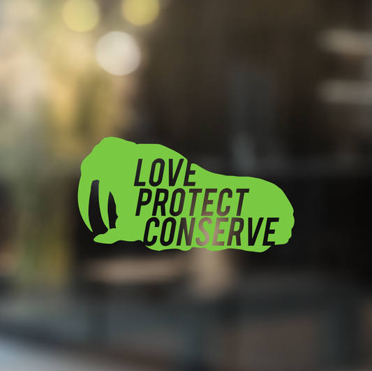 Walrus - Love Protect Conserve - Vinyl Decal