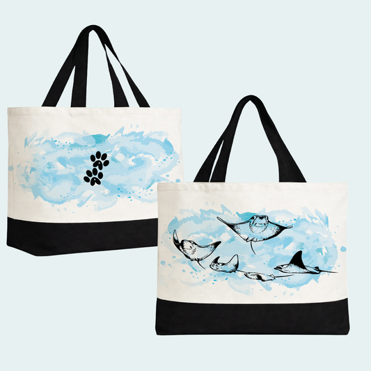 Cownose Rays (Limited Edition for October) Large Tote Bag