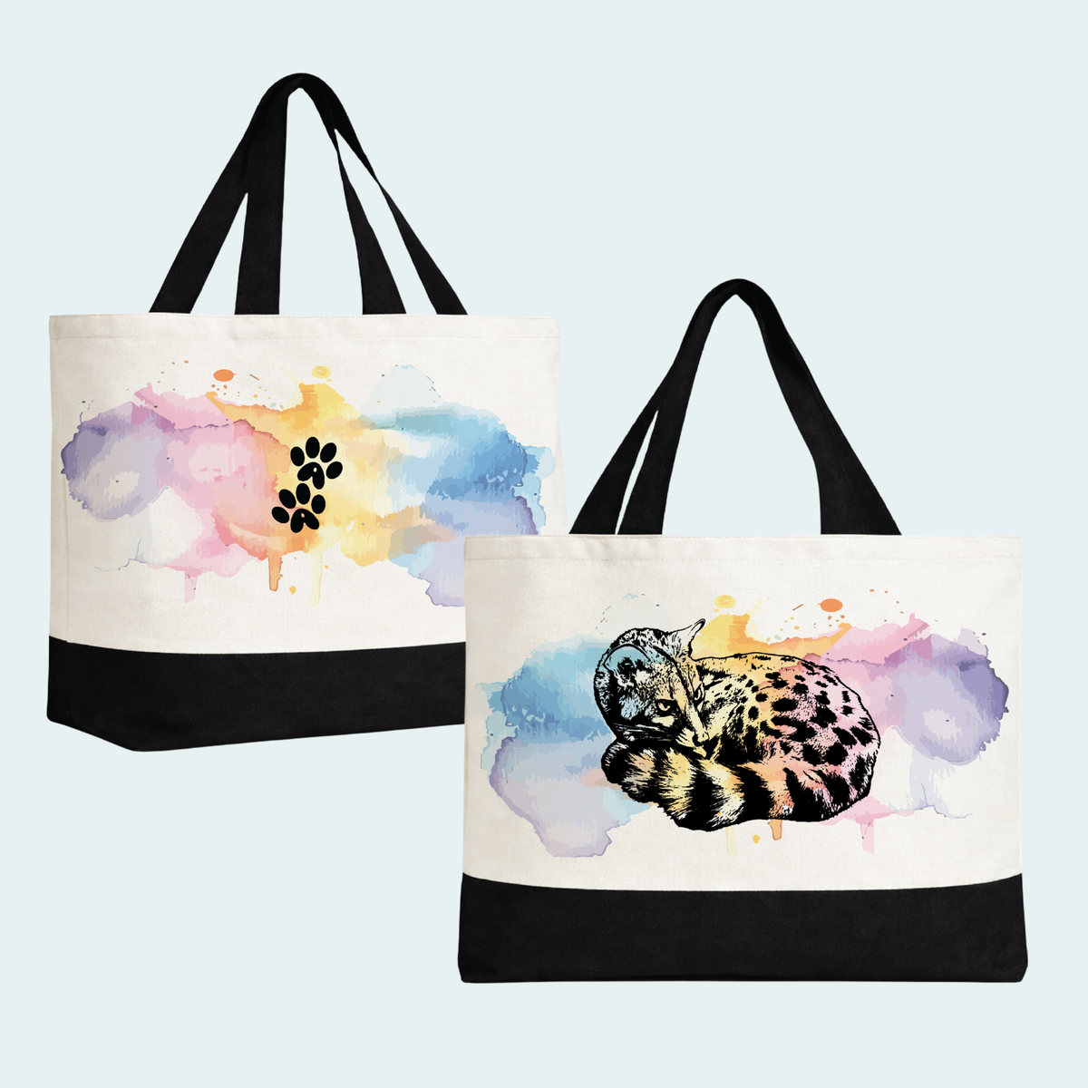 Large Spotted Genet (Limited Edition for October) Large Tote Bag