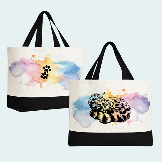 Large Spotted Genet (Limited Edition for October) Large Tote Bag