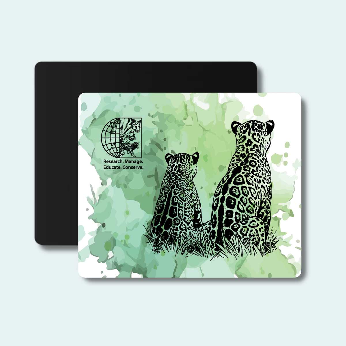 Two Jaguars -Fundraiser for Wild Cat Research and Management (Limited Edition for October) Mouse pad