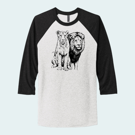 Lions (Limited Edition for August) Unisex 3/4-Sleeve Raglan Tee