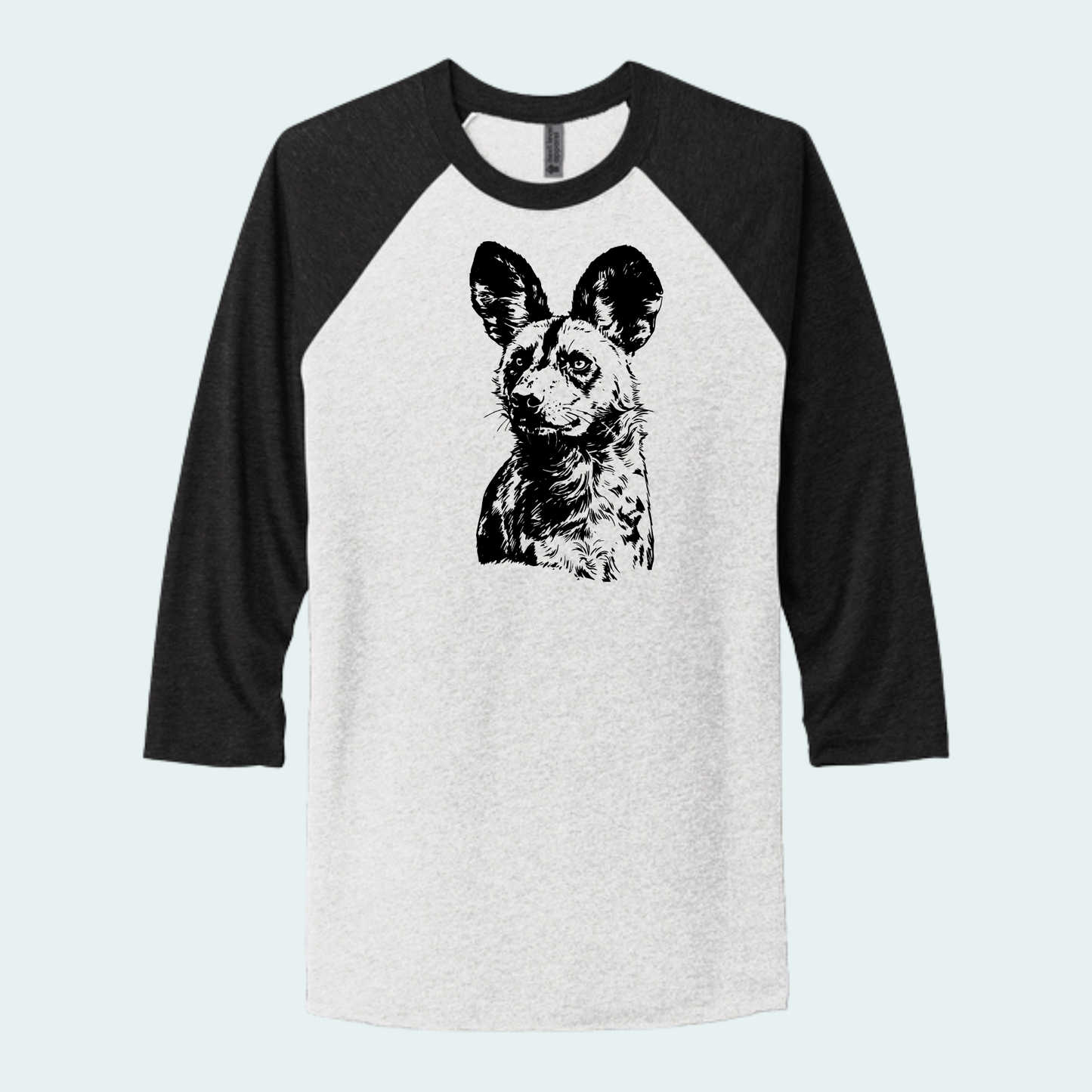 Kalahari African Wild Dog Conservation Trust Fundraiser (Limited Edition for September) Unisex 3/4-Sleeve Raglan Tee
